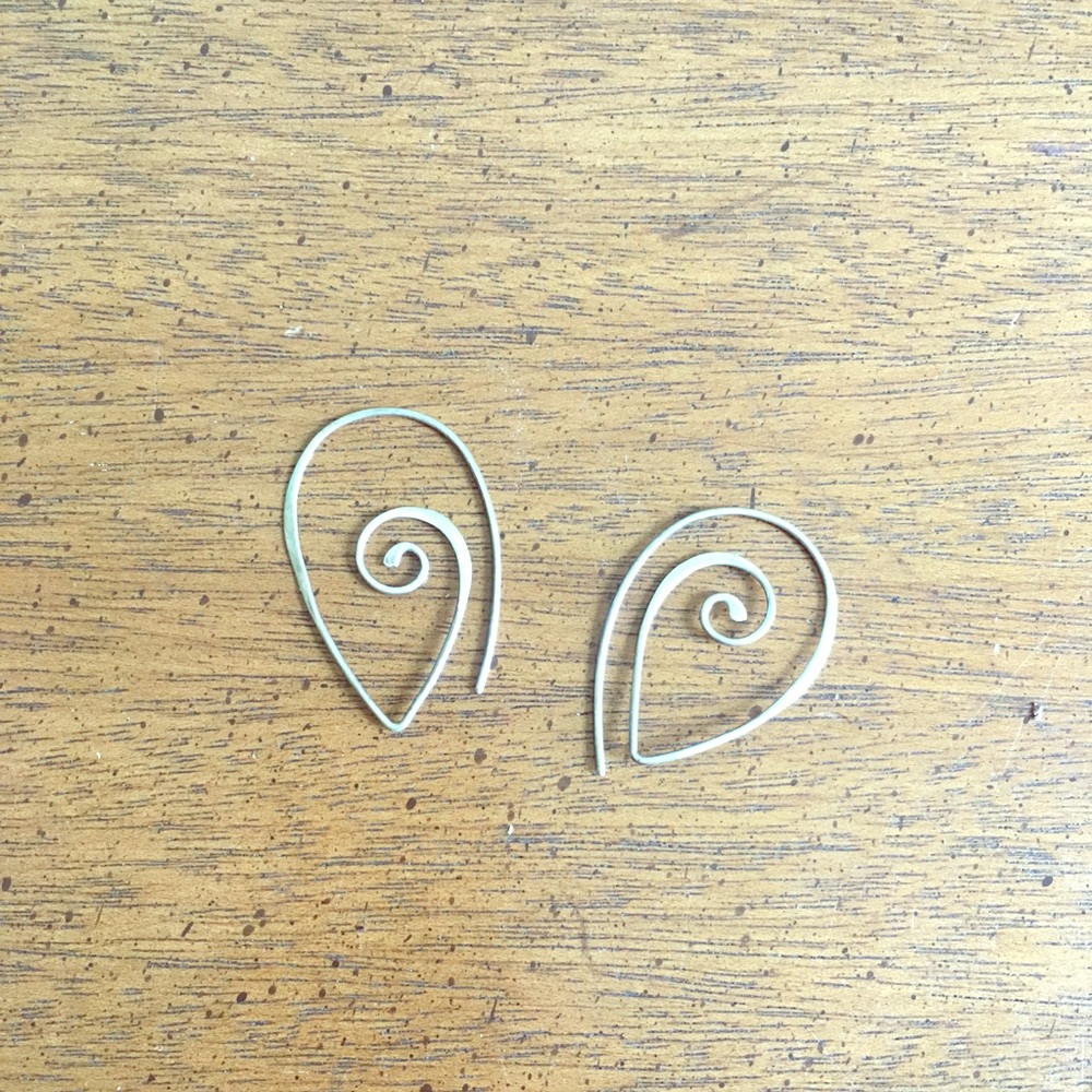 Sterling silver spiral earrings